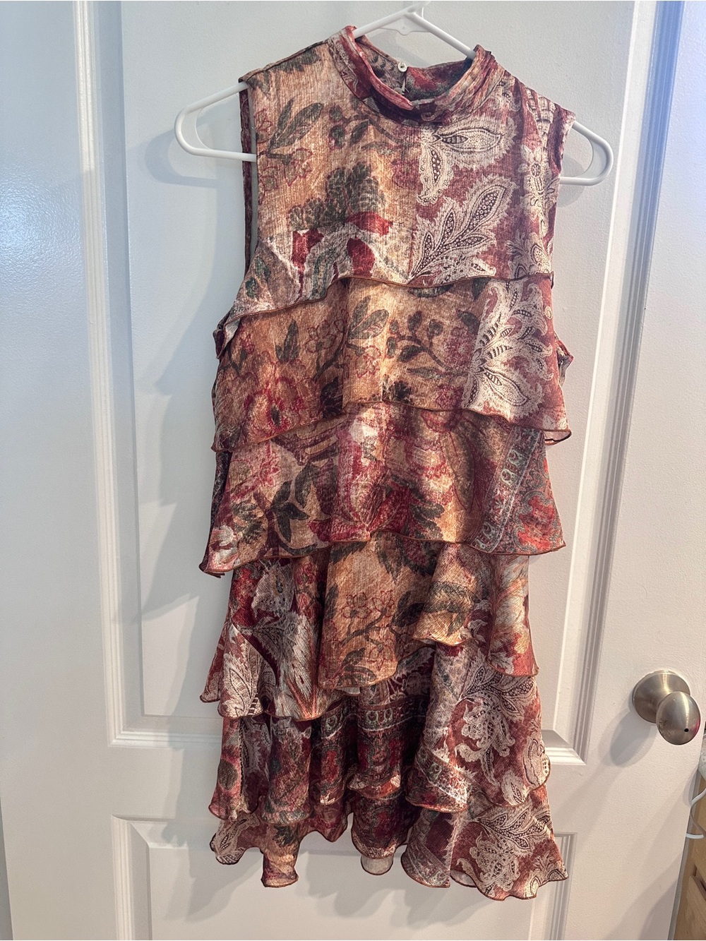Zara Ruffled Printed Mini Dress - Picture 11 of 12